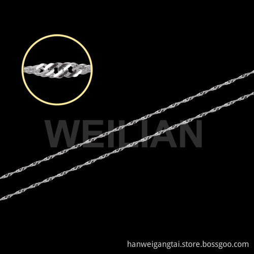 316L Steel Necklace, Singapore Chains